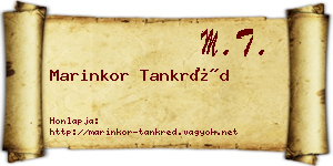 Marinkor Tankréd névjegykártya